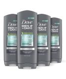 Dove Men+Care Body Wash for Dry Skin - Blue Eucalyptus & Birch, 18 oz (4 Count) | Nourishes & Washes Away Bacteria - Buy Online on GoSupps.com