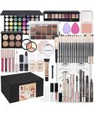 All-in-One Makeup Kit for Women | Full Multipurpose Makeup Set with Eyeshadow Liquid Foundation Loose Powder Eyebrow Pencil & 4-Color Lip Gloss - International Shipping Available - Buy Online on GoSupps.com