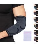 360 RELIEF Compression Elbow Brace Sleeve for Men and Women - Medium Black, Splint Joint Pain Relief, Tendonitis Support for Tennis, Golf, Workout, Weightlifting - Includes Mesh Laundry Bag - Buy Online on GoSupps.com
