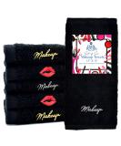 Dan River 100% Cotton Makeup Towel - Black 13x13 Towels (Pack of 6) | Gentle Face Wash & Makeup Remover Cloth - Buy Online on GoSupps.com