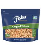 Fisher Chopped Walnuts 16 oz - California Grown, Unsalted, Gluten-Free, Non-GMO - Buy Online on GoSupps.com