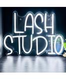 Lash Studio Neon Sign - LED Light for Salon & Beauty Studio Decor (White) - Buy Online on GoSupps.com