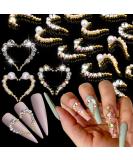 30-Piece Nail Art Rhinestones - Ebanku 3D Heart Charms for DIY Nail Decoration | Manicure Jewelry for Women & Girls - Buy Online on GoSupps.com