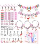 Flasoo DIY Charm Bracelet Making Kit for Teen Girls - Unicorn Mermaid Pink Craft Gifts for Birthday & Holidays - Buy Online on GoSupps.com