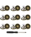Instant Jeans Buttons Replacement Set | No Sew | 17MM Metallic | With Tool - Buy Online on GoSupps.com