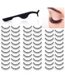 Nuogo 32 Pairs Self Adhesive False Eyelashes with Tweezers - Reusable, Natural Look, Waterproof - Perfect Gift for Women and Girls - Buy Online on GoSupps.com