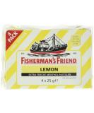 Fisherman's Friend Lemon Sugar-Free Cough Drops - Pack of 4 (4 x 25g) | International Shipping Available - Buy Online on GoSupps.com