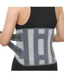 ABYON Lower Back Support Belt - Air Mesh Adjustable Brace for Men and Women with Herniated Disc, Sciatica, Scoliosis - Size S 29.5-34.2'' - Grey-White - Buy Online on GoSupps.com