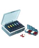 Big Premium Medicine Organizer Box - 7-Day Pill Box with Large Compartments - Portable Medicine Organizer for Pills & Supplements (Blue - 4 Compartments - Buy Online on GoSupps.com
