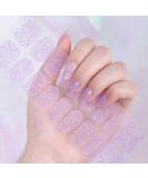 Shop Ceboic Half Hardened UV Gel Strips - 22 Self-Adhesive Nail Wraps | Long-Lasting Salon Quality Pink Purple Glitter Gel Polish for Fingers & Toenails - Buy Online on GoSupps.com