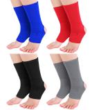 Handepo 4 Pairs Muay Thai Ankle Wraps - MMA Ankle Support & Foot Sleeves for Kickboxing Martial Arts Gym Running - Unisex Various Colors - Buy Online on GoSupps.com