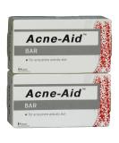 Stiefel Acne-aid Soap Bar 2 x 100g - Deep Pore Cleansing for Pimple Prone Oily Skin - Buy Online on GoSupps.com