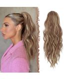 FESHFEN 18 Brown & Blonde Curly Ponytail Extension for Women - Buy Online on GoSupps.com