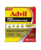 Advil Respiratory Sinus Congestion and Pain Relief Medicine & Fever Reducer with Ibuprofen and Phenylephrine HCl, 50 Count Sinus 50 Count (Pack of 1) - Buy Online on GoSupps.com