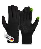 Diasports Touchscreen Running Gloves for Men & Women - Anti-Slip Bicycle Winter Gloves | Thin Thermal Sport Gloves in Black - Buy Online on GoSupps.com
