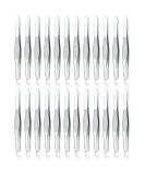 Stainless Steel Precision Tweezers Set for Men and Women - 24pcs Slant Tip Tweezers for Facial Hair and Ingrown Hair Removal - Buy Online on GoSupps.com