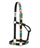 Weaver Leather Black Chevron Non-Adjustable Halter for Average Horses | Premium Quality Horse Gear - Buy Online on GoSupps.com