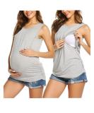 UNibelle Maternity Nursing Tank Top | Double Layer Sleeveless Pregnancy Shirt - Buy Online on GoSupps.com