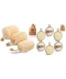 Premium Natural Egyptian Shower Loofah Sponge - Exfoliating Body Scrubbers for Smooth, Radiant Skin (3 Pack) - Buy Online on GoSupps.com