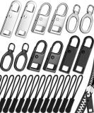 Universal Zipper Pull Replacement Kit (32 Pack) - Durable Zipper Tab Pulls for Backpacks, Purses, Jackets, Luggage, Boots - 4 Styles and Sizes - Easy Zipper Fix - Buy Online on GoSupps.com