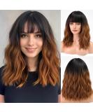 Buy Haircube Short Bob Wig with Bangs - Heat-Resistant Synthetic Ombre Brown Wig for Parties Cosplay & Daily Wear - Buy Online on GoSupps.com