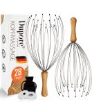Buy Dupore 2x Head Massage Spider - Premium 28 Finger Massager with Wooden Handle & 2 Free Acupressure Rings | Soothing Relaxation Device for Head Scratching - Buy Online on GoSupps.com