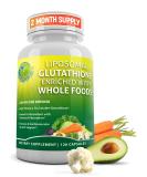 Liposomal Glutathione 500mg Supplement with Organic Whole Foods - Master Antioxidant & Detoxifier - Immune & Cardiovascular Support - 2 Month Supply - 60 Servings - Buy Online on GoSupps.com
