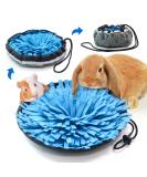 Rabbit Foraging Mat - Interactive Feed Game for Small Pets | OVMKOV 9.44 x 9.44 Snuffle Pad Bed Nosework Mat for Bunny, Hamster, Guinea Pigs, Ferrets, Chinchillas - Buy Online on GoSupps.com