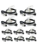 Case of 10, Retevis Walkie Talkies Earpiece with Mic 2 Pin Acoustic Tube Headset Compatible with Baofeng UV-5R Retevis H-777 RT21 RT22 Arcshell AR-5 Two Way Radio - Buy Online on GoSupps.com