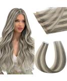 Moresoo Real Hair Tape Extensions - Virgin Invisible Hair Extensions 50cm 12.5g From Black to Blond Remy Quality - New Technology 5 Pieces - Buy Online on GoSupps.com