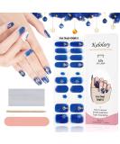 Kalolary 20 Pcs Christmas Gel Nail Polish Strips - Snowflake Designs Glitter Colors Nail Stickers & File - UV/LED Lamp Required - Buy Online on GoSupps.com