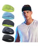 Midodo Sport Headband for Men - 5 Pack Yoga Running Cycling & Basketball Moisturizing Workout Bands - Buy Online on GoSupps.com