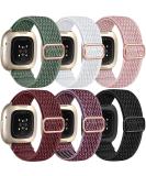 Ouwegaga 6 Pack Elastic Band Compatible with Fitbit Versa 3 Bands/Fitbit Sense Bands Women Men, Adjustable Stretchy Nylon Solo Loop Sport Strap for Fitbit Versa 3 and Sense Smartwatch Black/White/Rose Pink/Smokey Mauve/Win… - Buy Online on GoSupps.com