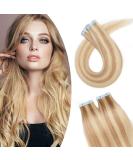 SEGO TAPE Extensions | 100% Remy Hair Adhesive Tape - Honeyblond #18P613 24 (61cm) 20 Pieces + 10 Free Tapes - Buy Online on GoSupps.com
