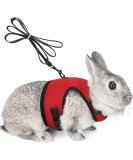 Adjustable Soft Rabbit Dishes with Elastic Leash for Small Pets - Perfect for Kittens and Bunnies (Size S Chest 27.5-33cm Red) - International Shipping Available - Buy Online on GoSupps.com