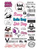 Kink Ink - 29 x Sissy Temporary Tattoo Sexy Naughty Kinky Sticker - Buy Online on GoSupps.com