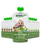 CoComelon Sprout Organic Baby Food Toddler Pouches - Veggie, Fruits, Grains 3.5 Oz (Pack of 12) - Buy Online on GoSupps.com