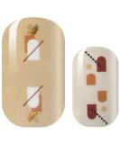 Avoa Beauty Nail Film - Mid Century Magic | Brown Beige White Gold Geometric Nail Art Wraps | 16 Self-Adhesive Long-Lasting Designs for Stunning Nails - Buy Online on GoSupps.com