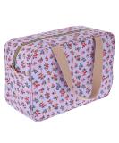 IGNPION Woman Large Travel Toiletry Bag - Waterproof Cosmetic Organizer for Makeup, Swimming and Gym - Purple Small Flower Design - Buy Online on GoSupps.com