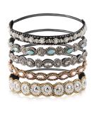 Teenitor Rhinestone Beaded Elastic Headband  Fashionable Handmade Crystal Beaded Elastic hairbands Lady Women Girls Hair Jewelry Accessories  20-26.8  5 Pieces - Buy Online on GoSupps.com