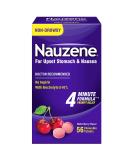 Nauzene Non-drowsy Upset Stomach & Nausea Relief, Wild Cherry Flavor Chewable Tablets, 56 Count - Buy Online on GoSupps.com