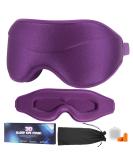 Buy 3D Comfort Sleep Mask for Men & Women - Adjustable Lightweight Eye Mask with Earplugs - Perfect Travel Accessory in Purple - Buy Online on GoSupps.com