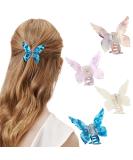 4PCS Tortoise Shell Butterfly Hair Claw Clips - 2.5inch Beautifly Styling Accessories for Women | Thick and Medium Hair | Hair Clips Gift Set - Buy Online on GoSupps.com