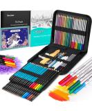 Soucolor 73 Art Supplies Kit for Adults, Teens, and Kids - Drawing Pencils Set in Zipper Case with Sketch and Coloring Books - Ideal for Beginners - Includes Metallic and Charcoal Pencils - Buy Online on GoSupps.com
