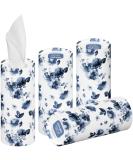 TiShoo Extra Soft Handkerchiefs - Moisturizing Eco-Friendly 16 Pack | Perfect for Cars Home & Travel - Blue/Floral Design - Buy Online on GoSupps.com