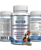 Super Antioxidant Fruit Superfood Complex 60 Capsules, Powerful Antioxidant Superfruits, Acai, Goji, Noni, Mangosteen, Pomegranate, Elderberry, Resveratrol, Immune Support, Skin Care - Buy Online on GoSupps.com