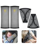 Dacitiery 4-Piece Children's Car Seat Belt Pads - Removable Protective Pillows for Comfort on Trips - Buy Online on GoSupps.com