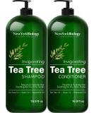 New York Biology Tea Tree Shampoo and Conditioner Set  Deep Cleanser  Relief for Dandruff and Dry Itchy Scalp  Therapeutic Grade - Helps Promote Hair Growth  16.9 fl Oz - Buy Online on GoSupps.com