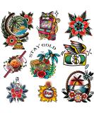 CARGEN Old School Temporary Tattoo - Cool Classic Stickers for Men & Women | American Traditional Design - Ideal for Parties - Buy Online on GoSupps.com