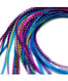 20 XXL Long 11-13 Inch Real Feather Hair Extensions with Rings & Loop (Brights) | Shop Now - Buy Online on GoSupps.com
